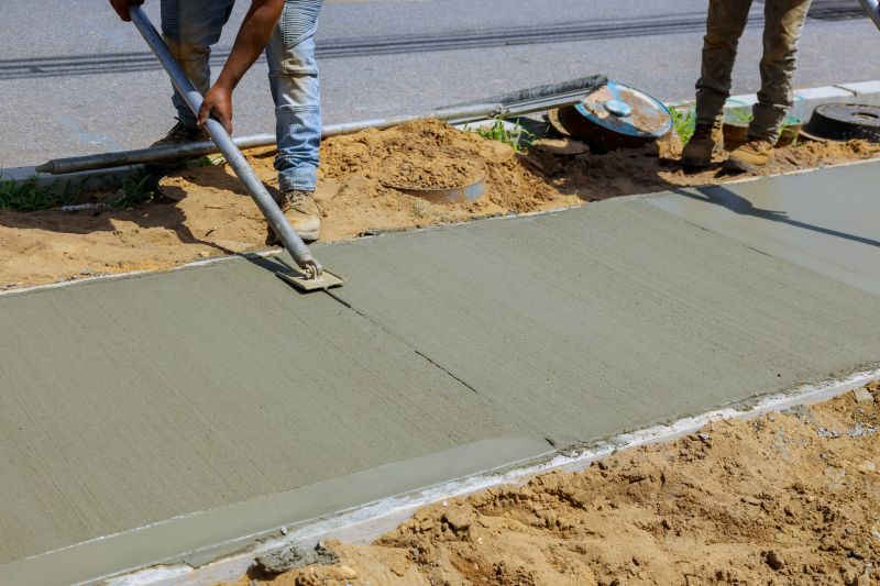 Cement Sidewalk Installation