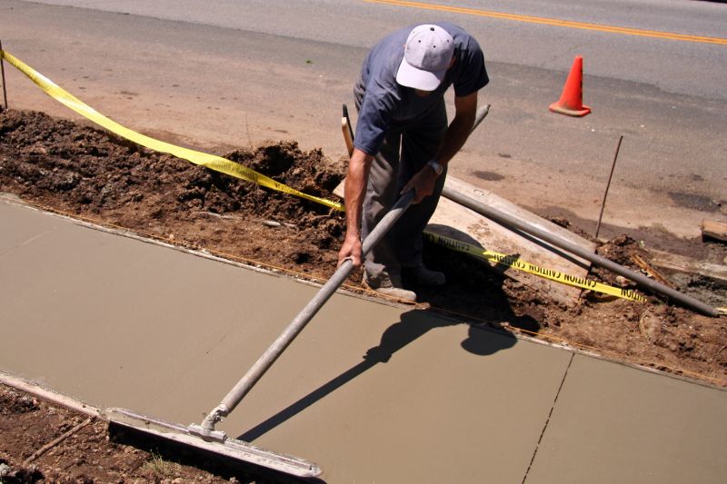 Cement Sidewalk Installation