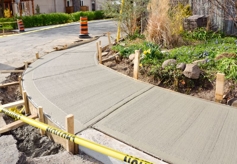 Cement Sidewalk Installation