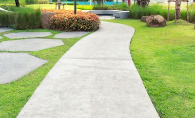 A Cement Sidewalk Creates a Safe Pathway for Pedestrians!